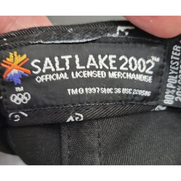 VINTAGE 02 Olympics Hat Cap Snapback 2002 Salt Lake City Winter Games Mens Sking - Picture 4 of 5